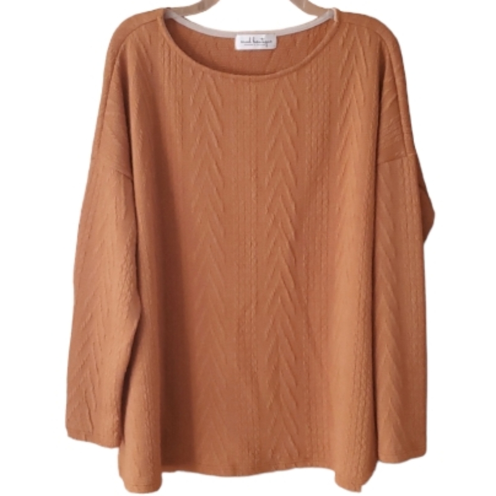 Mod Boutique Oversized Womans Orange Pullover Sweater‎ Size Large